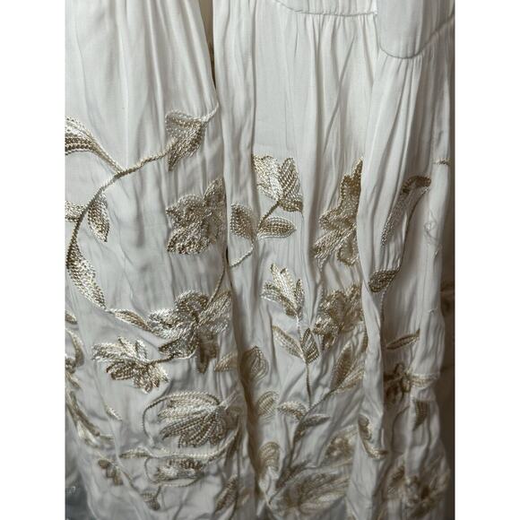 NWOT Ramy Brook Kahlil Maxi Dress‎ XXL Embroidered Hem Beachy Tiered NO BELT - Picture 8 of 12